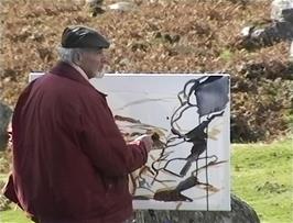 A local artist at work at Bonehill Rocks